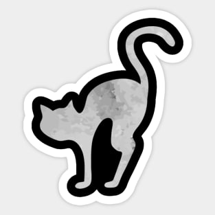 Spooky Mottled Cat Sticker